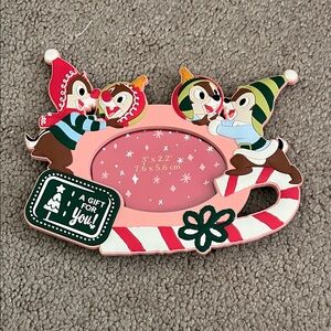 Disney Chip and Dale Festive Frame with Red and Green Accents